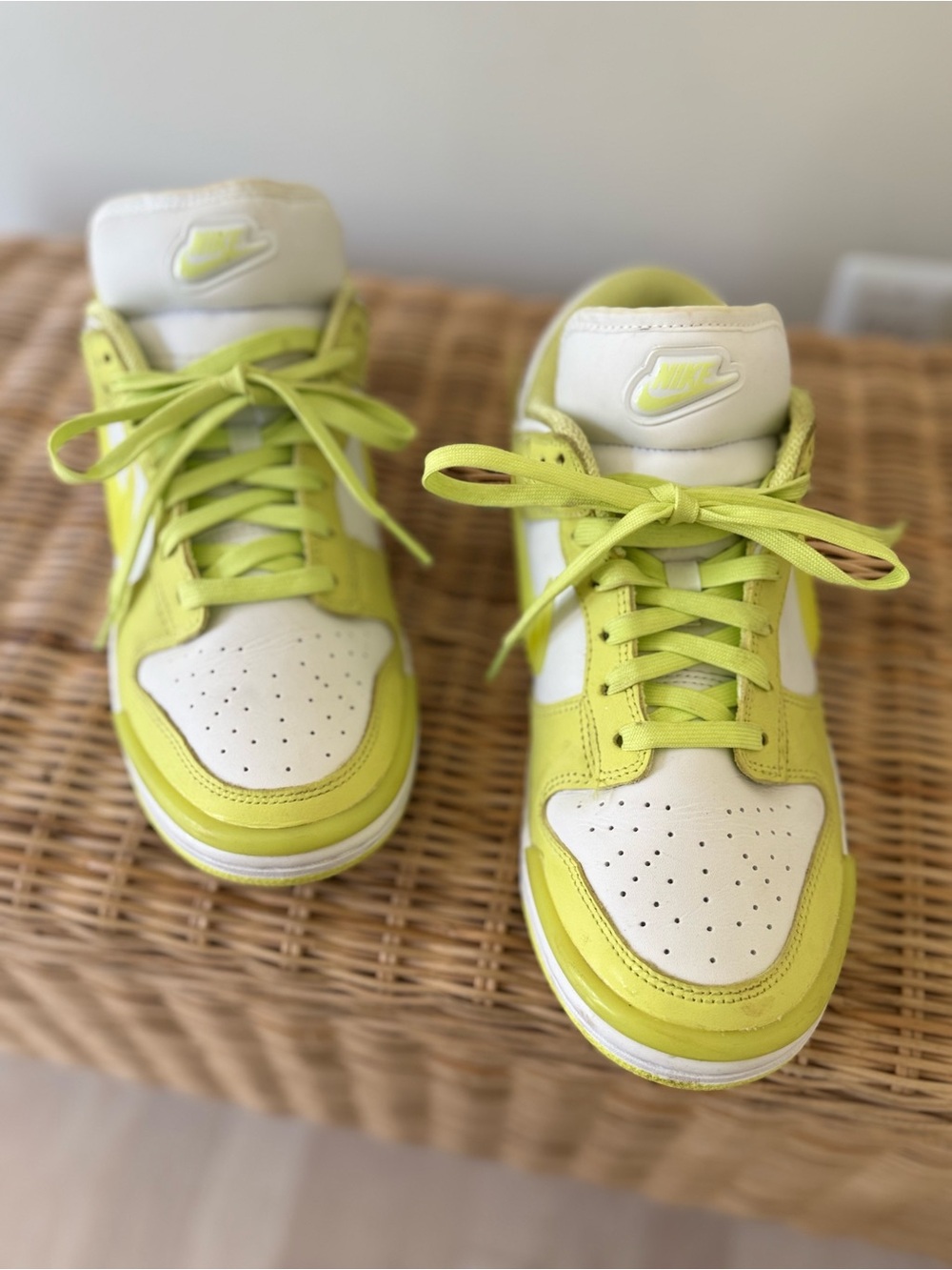 Nike Low-Top Sneakers in Neon Yellow and White